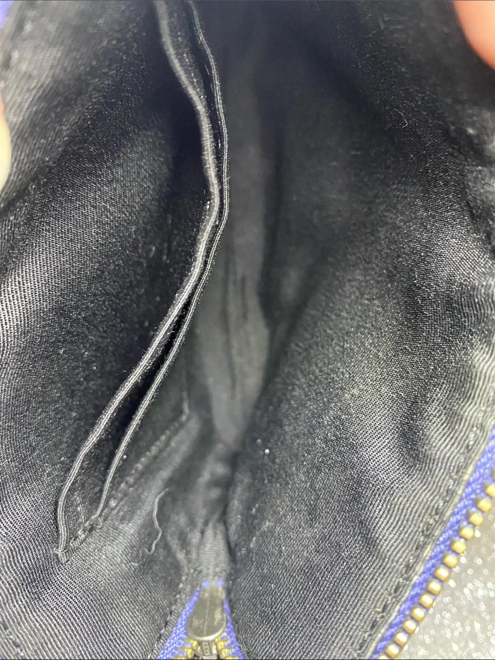 Coach Blue and Black Star Wristlet
